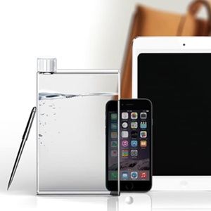 New E Flask Water Bottle 16 OZ. Black